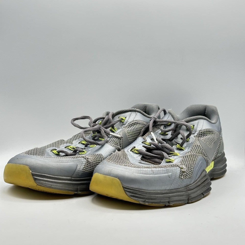 Nike Lunarglide 4 Shoes Mens Size 11.5 Gray Yellow Running Sneakers 531975-007